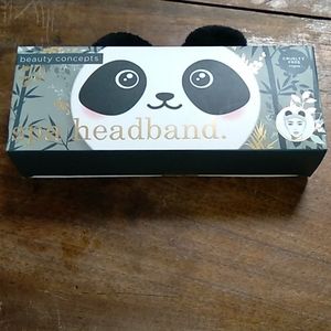NIB Adorable panda bear spa headband